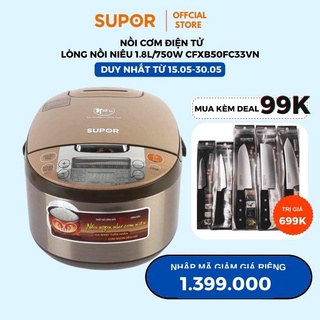 NỒI CƠM ĐIỆN TỬ LÒNG NIÊU KÈM VỈ HẤP 1.8L CFXB50FC33VN-75 bảo hành 12 tháng 1 đổi 1 trong 7 ngày.