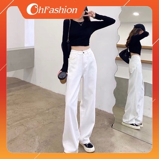 Quần Jeans Nữ Ống Rộng Cao Cấp OHS3100