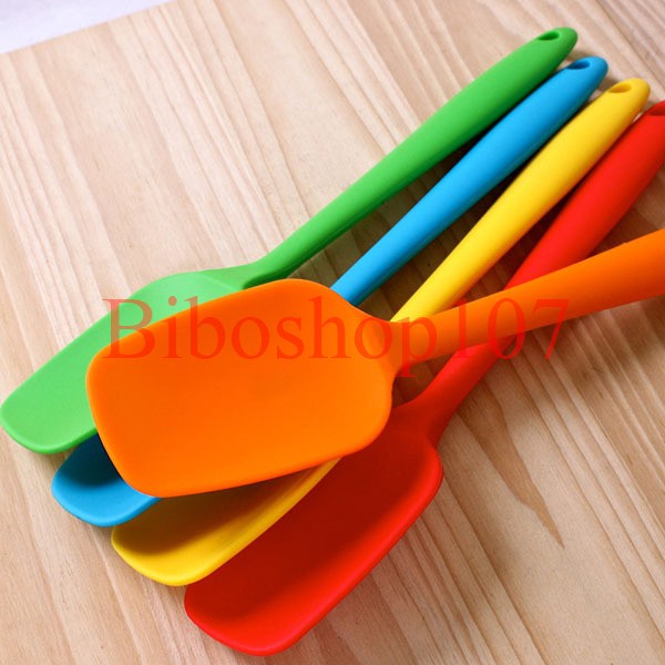 Phới thìa silicon khuấy trộn đồ ăn, làm bánh (Cây vét bột hình thìa)