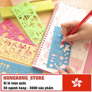 [Mã LIFE1003ALL giảm 10% đơn 50K] Thước kẻ vẽ hình siêu tốc cho bé - Thước kẻ nhựa cho bé chiều dài 15cm
