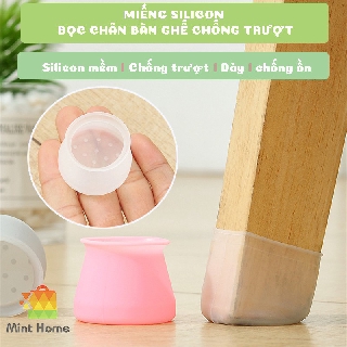 [Mã LIFE1404ALL50K giảm 10% đơn 200K] 4 Miếng lót sàn nhà bọc chân ghế, bọc chân bàn silicon, cao su
