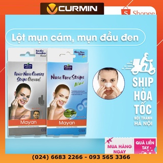 Miếng Dán Lột Mụn Mũi (Mụn Cám) Lô Hội, Than Hoạt Tính Mayan Hàn Quốc Hộp 4 Miếng
