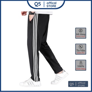 Quần thể thao nam nữ dài nỉ ba sọc ống suông chất dày dặn đẹp cao cấp_ Quần Thể Thao thời trang