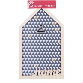 Bảng gỗ kẹp ảnh - thông điệp ngôi nhà Home để bàn