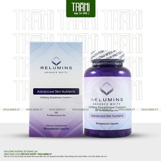 [CHÍNH HÃNG] Viên Uống Siêu Trắng Da Relumins Advance White 1650mg Của Mỹ 90 Viên.