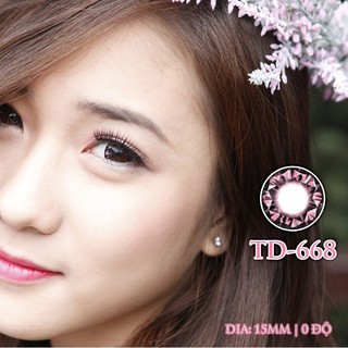 Áp Tròng Tinteye Lens TD-668 Kim Cương Hồng