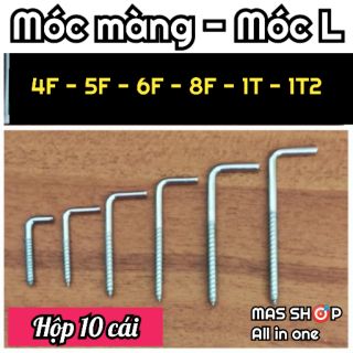 [1 hộp 10 cái] 1 Hộp Móc L / Móc màng cao cấp