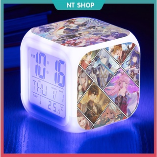 Đồng hồ LED báo thức Genshin Impact (tặng kèm pin)