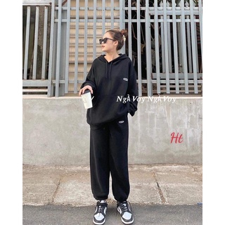 Bộ nỉ áo mũ Cotton logo Nephan H2B
