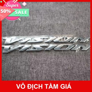 [GIÁ GỐC] VISION BỘ TEM LOGO CHỮ NỔI NHỰA DẺO XI BÓNG CAO CẤP