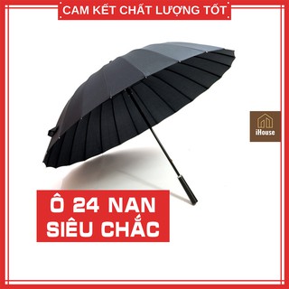 [LOẠI 1] Ô che mưa nắng cao cấp 24 nan chơi golf, Ô dù UV hàng đẹp loại tốt màu đen đỏ iHouse