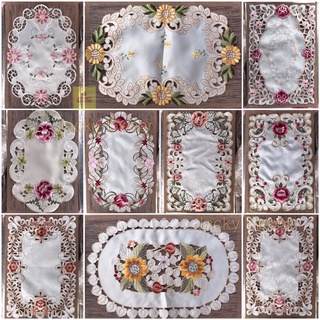 [VINTAGE] Khăn trải bàn 30x45cm THÊU HOA Nhật Bản - HÀNG ĐẸP