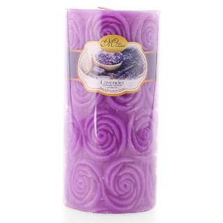 Nến thơm décor hoa hồng D7H15 Miss Candle NQM4985 7 x 15 cm (Tím, hương oải hương)