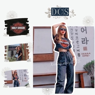 Áo Croptop Nữ Tay Ngắn MOTOR HARLEY-DAVISON COMPANY Chất Cotton Mềm Mịn Xưởng May DCS Mã 19