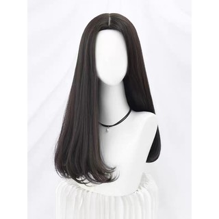 Tóc giả nguyên đầu, cả đầu cụp đuôi không mái ms028 phong cách Hàn Quốc tặng wig