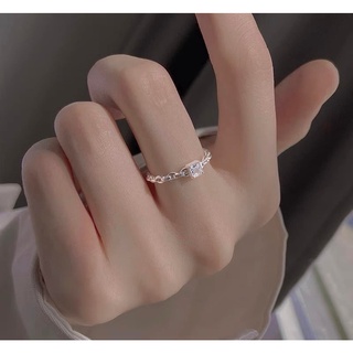 NHẪN NỮ BẠC TA THÂN XÍCH DẠNG HỞ CÓ THỂ ĐIỀU CHỈNH SZ NHẪN - BẠC BIBI