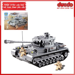 Kazi 82010 Lắp ghép Siêu tank Panzer IV phát xít Đức hùng mạnh - Đồ chơi Xếp hình Mô hình lính WW2
