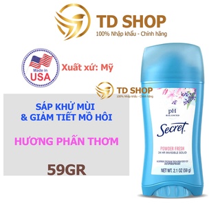 [NK Mỹ] Lăn sáp khử mùi nữ Secret 59g (sáp trắng ) Powder Fresh - TD Shop