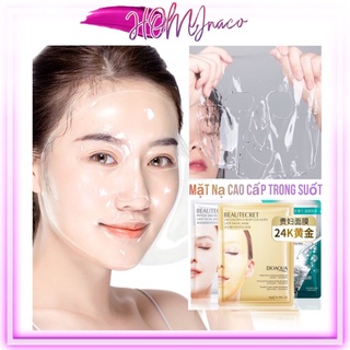 Mặt Nạ Thạch Trong Suốt - Mask thuỷ tinh collagen, cấp ẩm, vàng gold Bioaqua Jelly Mask