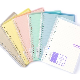[Mã LIFEXANH03 giảm 10% đơn 500K] Sổ còng binder YOOFUN bìa dẻo màu pastel trong suốt size A5 (20 lỗ) / B5 (26 lỗ)