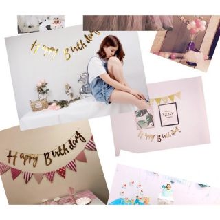 Dây chữ Happy Birthday ép kim mẫu mới