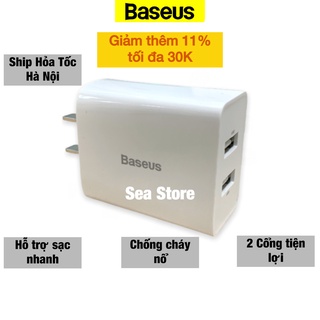 Củ Sạc Nhanh 2 Cổng Baseus - Sạc Nhanh - Tiện Lợi - Chính Hãng - Cam kết đổi mới khi có lỗi