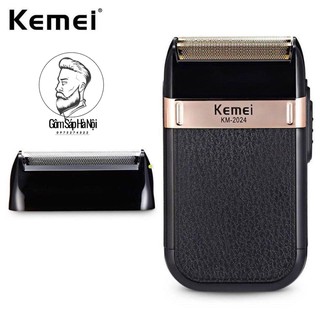 [ Không Đau Rát] Máy Cạo Dâu Khô KEMIE KM-2024 Ba Chế Độ Cạo Thường VàCáo Trắng- Cắt