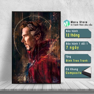 Dr Strange Tranh Canvas Treo Tường, Trang Trí Phòng Chiếu Phim, Quán Net, Quán Cafe