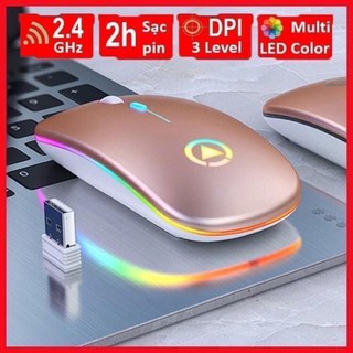 Chuột Không Dây A2 - Chống Ồn Pin Sạc Được Không Cần Thay