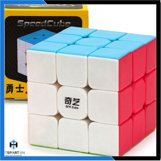 RuBik 3x3, Rubik 3 Tầng QiYi Warrior Không Viền, Đồ Chơi Trí Tuệ Trơn Mượt Bẻ Góc Tốt