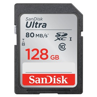 Thẻ nhớ Máy Ảnh SD 128GB Sandisk Ultra Class10 UHS-I 80MB/s - Tốc Độ Cao