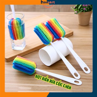 Cây Cọ Rửa Cốc Chén Bọt Biển Cầu Vồng Ngũ Sắc