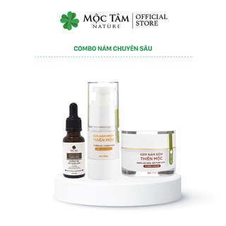 Combo Chăm Sóc Da Nám Thiên Mộc (Bộ 3 sản phẩm) - Dưỡng Ẩm, Sáng Da, Mờ Thâm Nám (Mộc Tâm Nature)