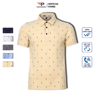 [Mã LTBAUAB19 giảm 7% đơn 99K] Áo polo nam cổ bẻ SPMAHT24 họa tiết in hình mỏ neo thoáng mát, form cơ bản - PigoFashion