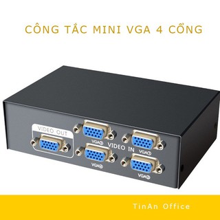 Bộ Chia VGA 4 Cổng, Lấy 4 VGA Của 4 Máy Tính, PC Video Và Hiển Thị Trên 1 Máy Chiếu, Màn Hình TV