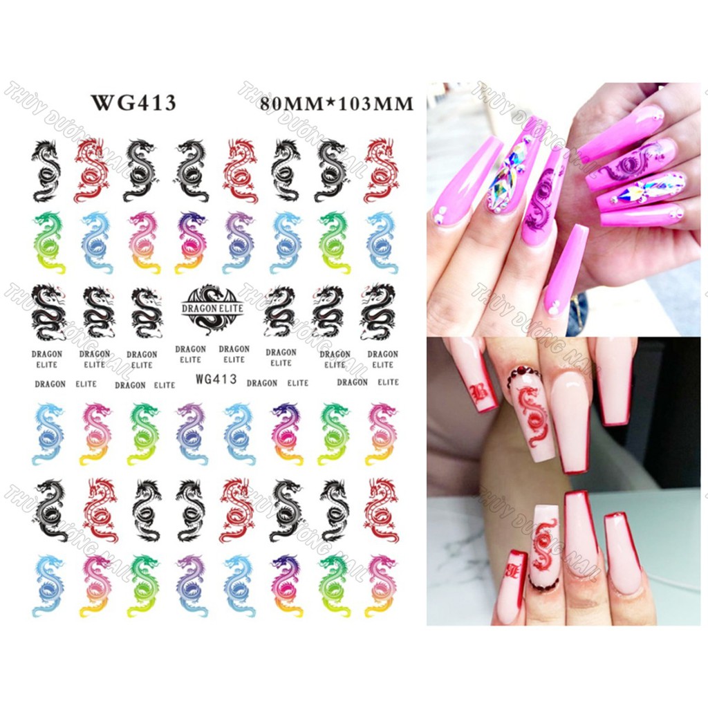 Sticker dán móng hoa văn 2