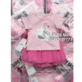 Bộ Váy Tutu Bé Gái Thiên Nga Q'ton Baby