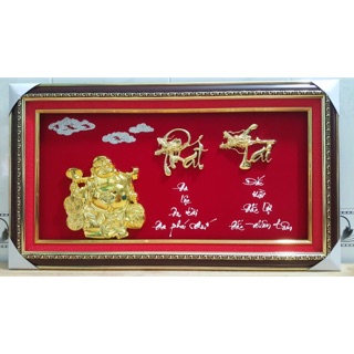 Tranh đá xi vàng mẫu Phát Tài kích thước 40*60