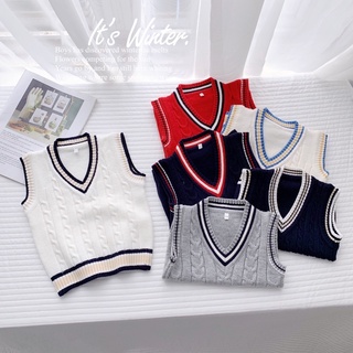 Áo len Gile vặn thừng Quảng Châu cho bé 9-16kg-21A006
