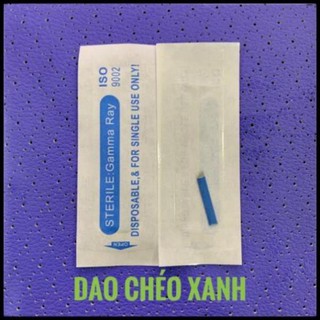 Lưỡi chéo xanh _chéo trắng (10 lưỡi) _dụng cụ phun xăm DCPX Uyen Nguyen