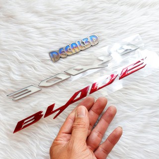 Tem Honda Blade chữ nổi màu đỏ crom hàng zin cao cấp
