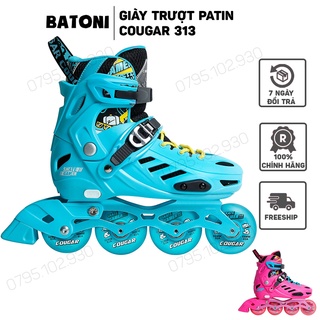 Giày patin cougar 313, bánh phát sáng - hàng chính hãng