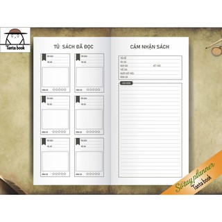 Sổ tay Đọc Sách đánh giá cảm nhận sách, bìa mềm, 64 trang, 21x11, dập ghim