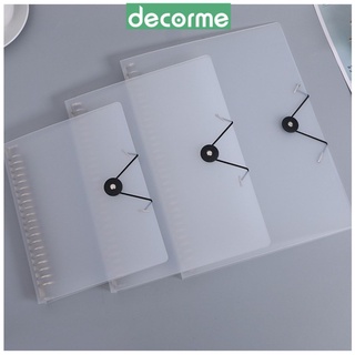 Bìa sổ còng A4 B5 A5 30 26 20 lỗ DecorMe binder còng sắt bìa nhựa mềm khóa tròn