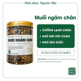 Muối ngâm chân than hoạt tính dao đỏ thảo dược Nguyên Mộc hỗ trợ khử mùi hôi chân giảm đau xương khớp ngừa lạnh chân