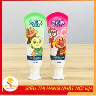 Kem đánh răng trẻ em Lion các vị 40g Nhật Bản