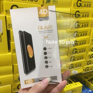 Kính full màn 4D cho Samsung Note 10 pro