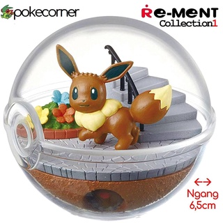 [Vol1] Quả Cầu Pokemon Terrarium Collection 1 Eevee Diglett chính hãng Re-Ment - trong suốt, mở nắp được - PokeCorner