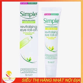 Lăn Dưỡng Mắt Simple Kind To Skin Revitalising Eye Roll On 15ml
