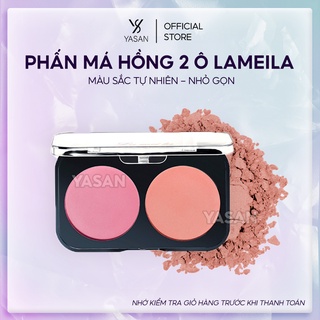 Phấn má hồng cam LAMEILA lâu trôi hộp 2 ô màu tự nhiên bảng phấn má hàng nội địa Trung YASAN